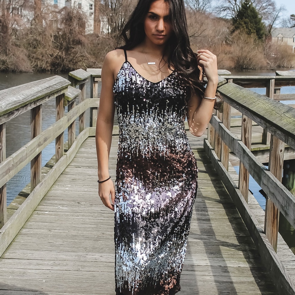 All That Sparkles Sequin Dress